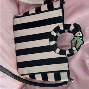 Loungefly x Beetlejuice Sandworm Handle Crossbody Bag  used